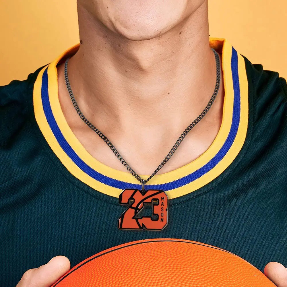 Custom Basketball Number/Alphabet Necklace -Y1-SP66