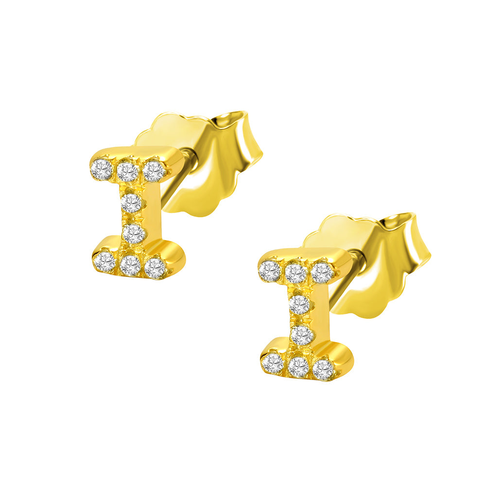 Personalized Initial Studs Alphabet Earrings -Y1-NA105