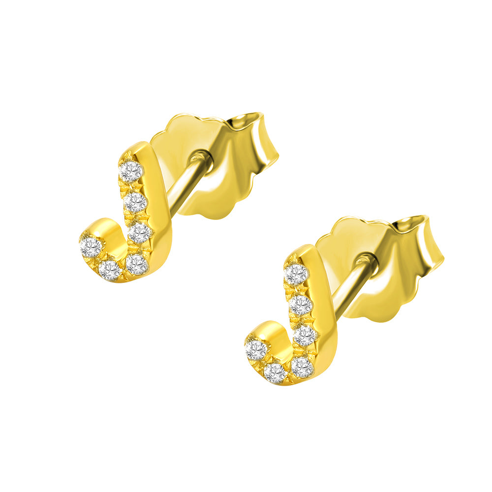 Personalized Initial Studs Alphabet Earrings -Y1-NA105