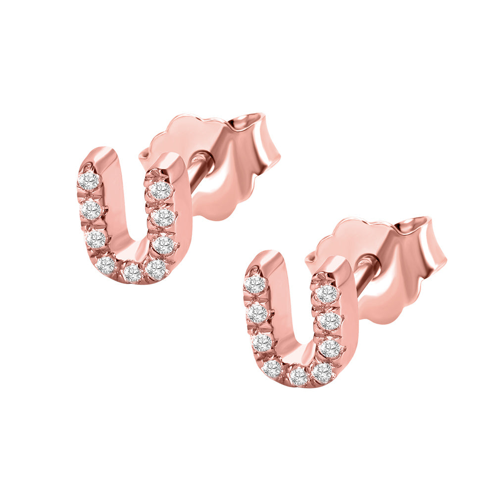 Personalized Initial Studs Alphabet Earrings -Y1-NA105