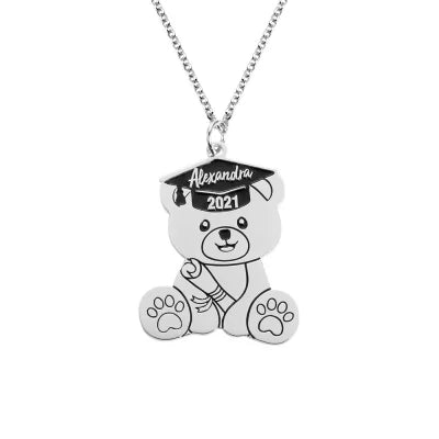 Custom Bear Necklace for Graduation Gift-Y1-GJ37