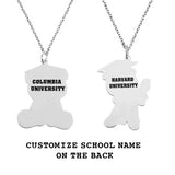 Custom Bear Necklace for Graduation Gift-Y1-GJ37