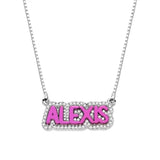 Custom Iced Out Colorful Name Necklace-Y1-NA171