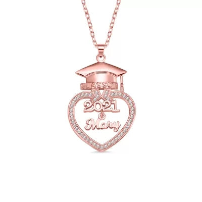 Personalized Heart Name Graduation Necklace-Y1-NA172