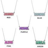 Custom Iced Out Colorful Name Necklace-Y1-NA171