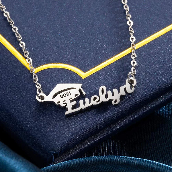 Personalized Graduation Cap Name Necklace-Y1-GJ31