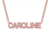 Custom Name Necklace with Embroidery Texture-Y1-PG408