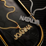 Custom Name Necklace with Embroidery Texture-Y1-PG408