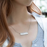 Personalized Name Plated Necklace Name Pendant -Y1-PG732