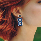 Custom Player Number Earrings-Y1-SP61