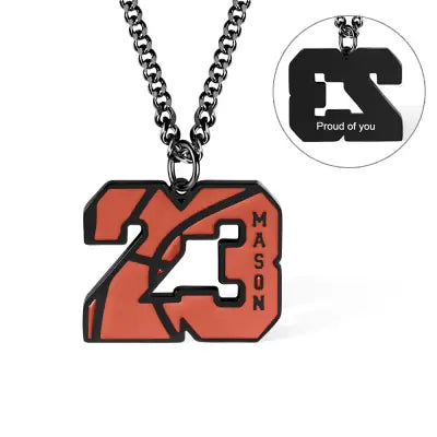 Custom Basketball Number/Alphabet Necklace -Y1-SP66