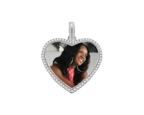 Heart Diamond Photo Custom Necklace -Y1-PF428