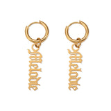 Personalized Various Shape Name Earrings -Y1-PGAZ105