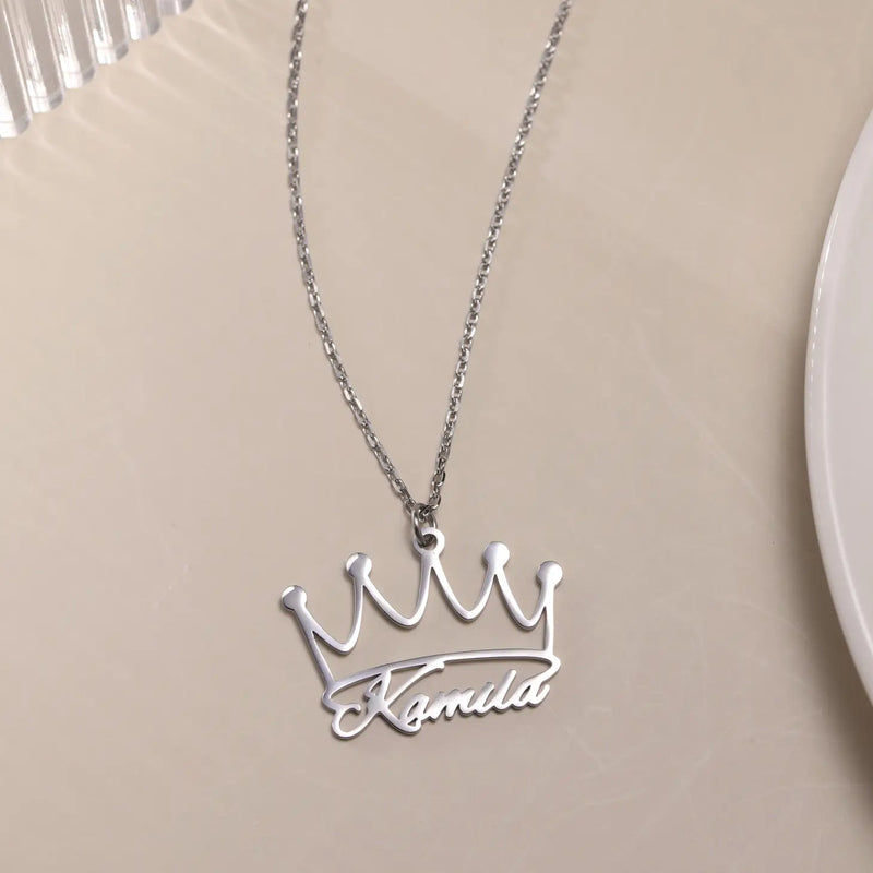 Custom Name Necklace with Crown Jewelry Gift-B2-N210710020