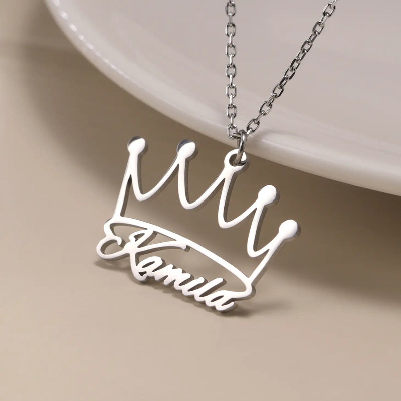 Custom Name Necklace with Crown Jewelry Gift-B2-N210710020