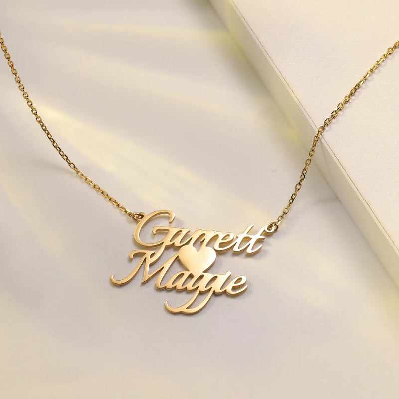 Customized Two Name Necklace Personalized Gift-B2-JS3-07