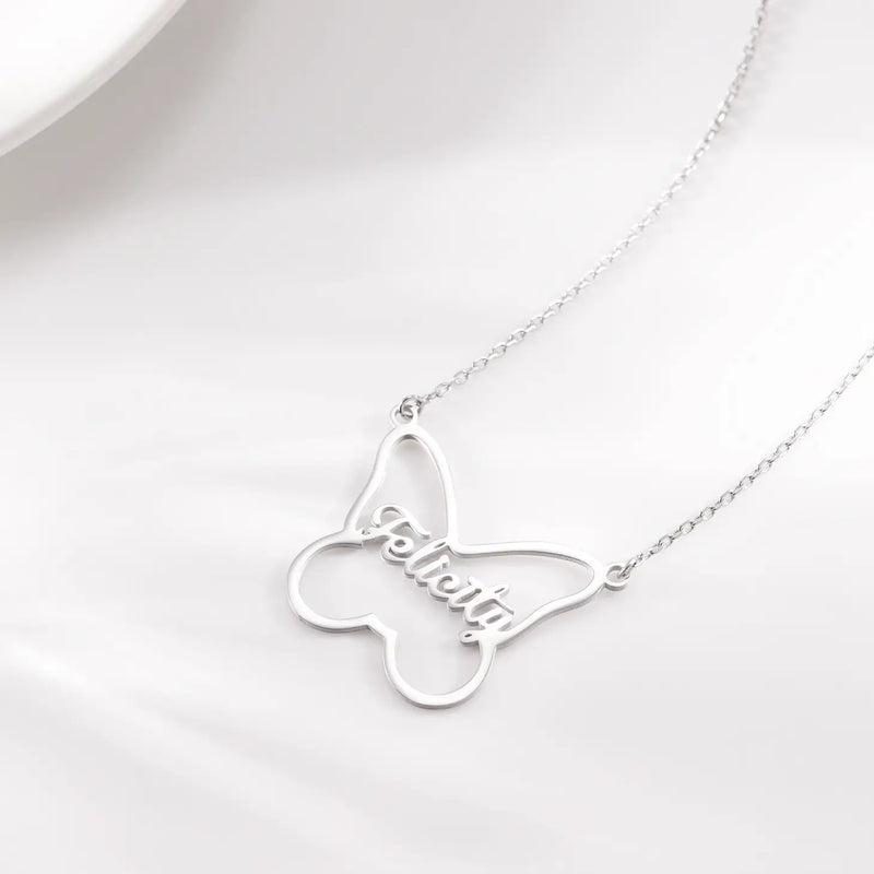 Custom Butterfly Name Necklace-B2-6D85EB56