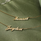 Personalized Two Name Necklace, Custom Name Necklace -B2-JS6-28