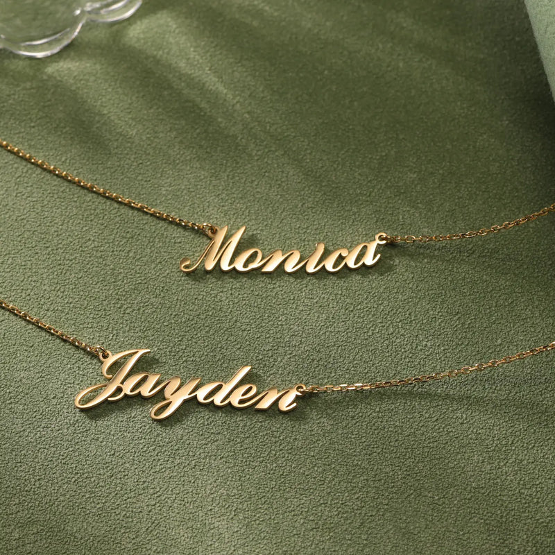 Personalized Two Name Necklace, Custom Name Necklace -B2-JS6-28