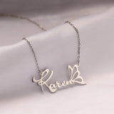 Butterfly Name Necklace Personalized, Custom Name Jewerly-B2-N210619034