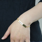 Engraved Name Bar Bracelet-Y1-BA13