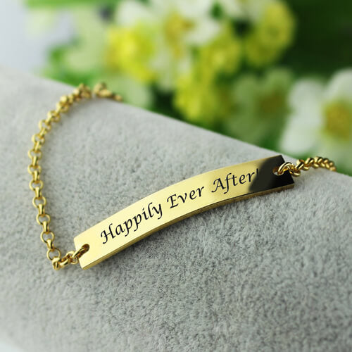 Engraved Name Bar Bracelet-Y1-BA13