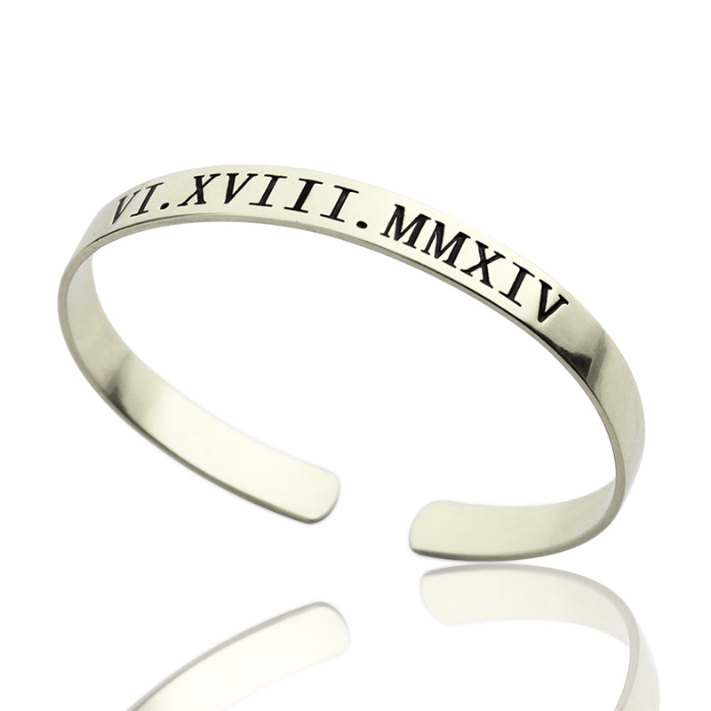 Personalized Roman Numeral Bracelet-Y1-BA15