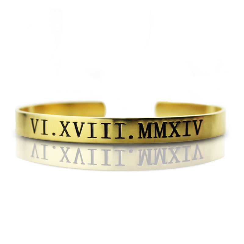 Personalized Roman Numeral Bracelet-Y1-BA15