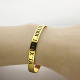 Personalized Roman Numeral Bracelet-Y1-BA15