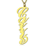 Vertical Carrie Name Plate Necklace-Y1-CA05