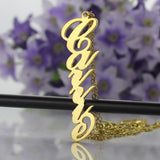 Vertical Carrie Name Plate Necklace-Y1-CA05