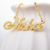 Full Birthstone Carrie Name Necklace -Y1-CA06