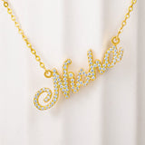 Full Birthstone Carrie Name Necklace -Y1-CA06