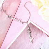 Personalized Two Names Y-shaped Necklace-Y1-CBF23