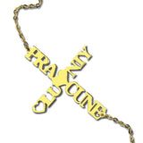 Personalized Two Name Cross Necklace-Y1-CO03