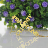 Personalized Two Name Cross Necklace-Y1-CO03