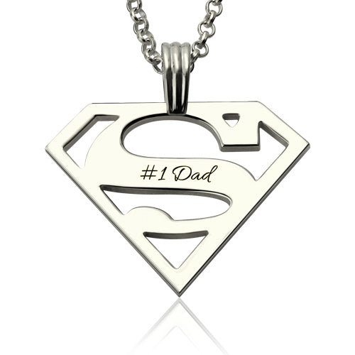 Personalized Unisex Superman Logo Necklace-Y1-FA63