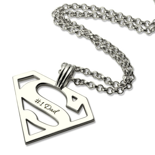 Personalized Unisex Superman Logo Necklace-Y1-FA63