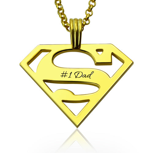 Personalized Unisex Superman Logo Necklace-Y1-FA63