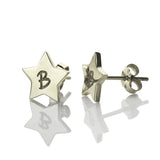 Star Stud Initial Earrings-Y1-LOVE22