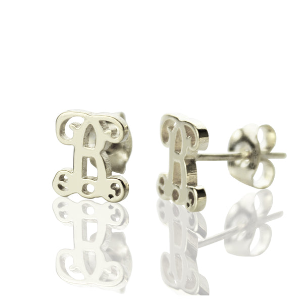 Single Monogram Stud Earrings- Y1-MO62