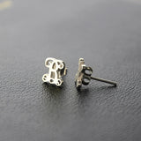 Single Monogram Stud Earrings- Y1-MO62