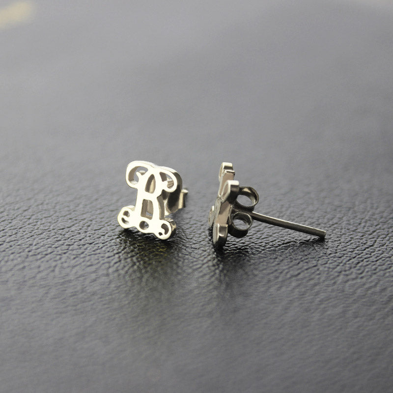 Single Monogram Stud Earrings- Y1-MO62