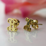 Single Monogram Stud Earrings- Y1-MO62