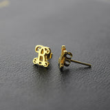 Single Monogram Stud Earrings- Y1-MO62