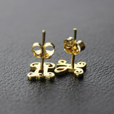 Single Monogram Stud Earrings- Y1-MO62