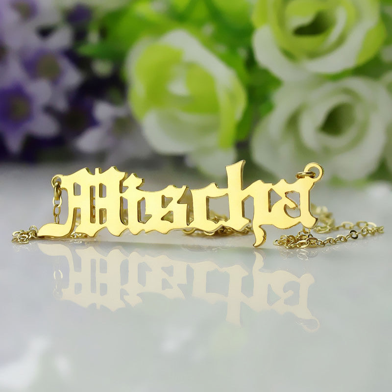 Old English Name Necklace-Y1-NA03