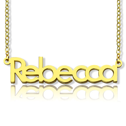 Nameplate Necklace "Rebecca" -Y1-NA07