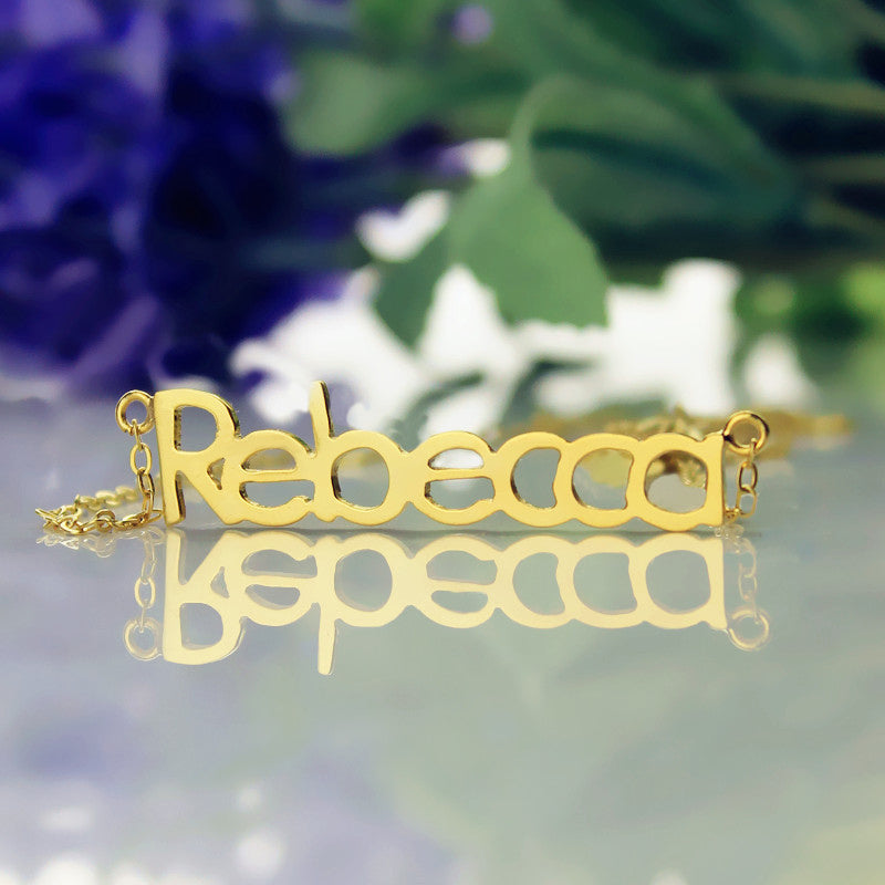 Nameplate Necklace "Rebecca" -Y1-NA07