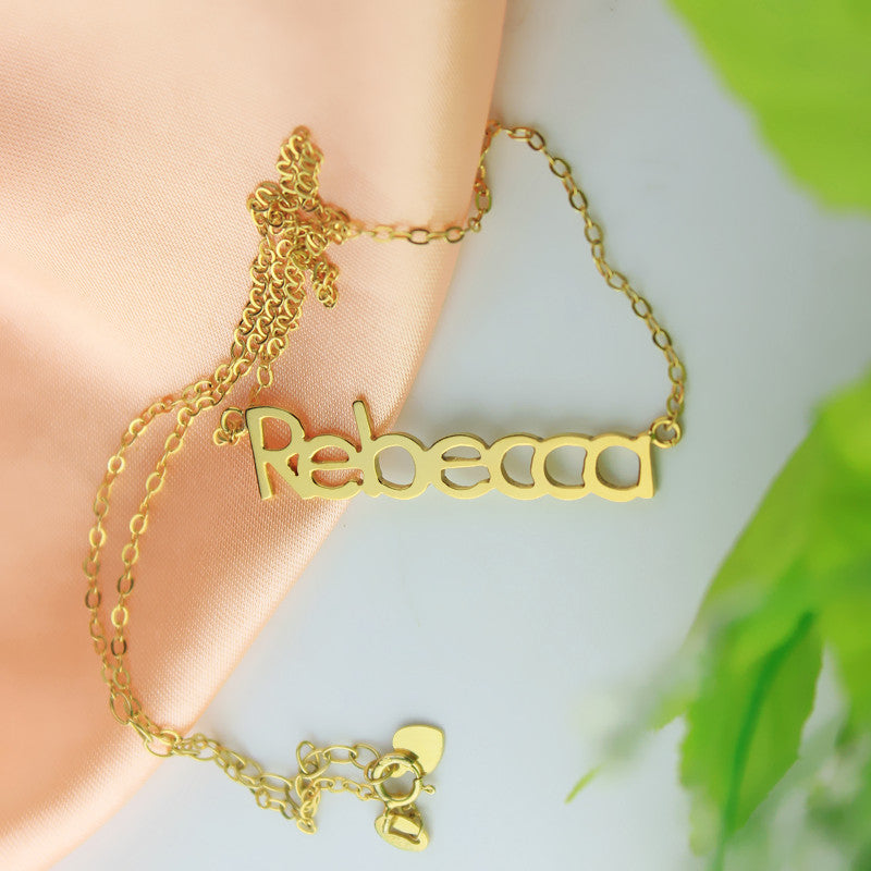 Nameplate Necklace "Rebecca" -Y1-NA07
